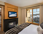 Bedroom with views up the slopes 